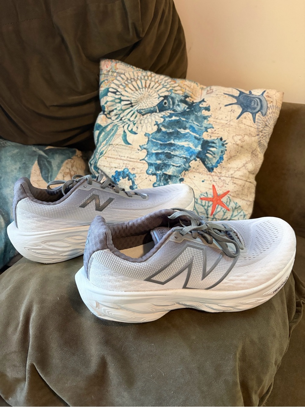 New Balance Women’s White and Gray Comfort Running Sneakers
